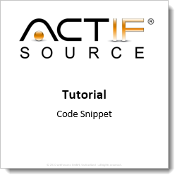 Actifsource Tutorial - Code Snippet