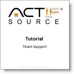 Actifsource Tutorial - Team Support
